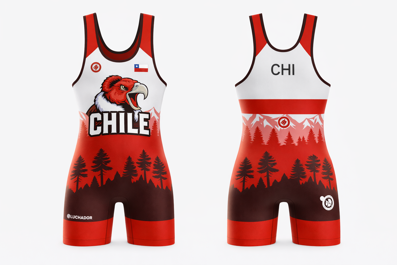 🇨🇱 CHILE OFICIAL WRESTLING SINGLETS - StretchDry Max™
